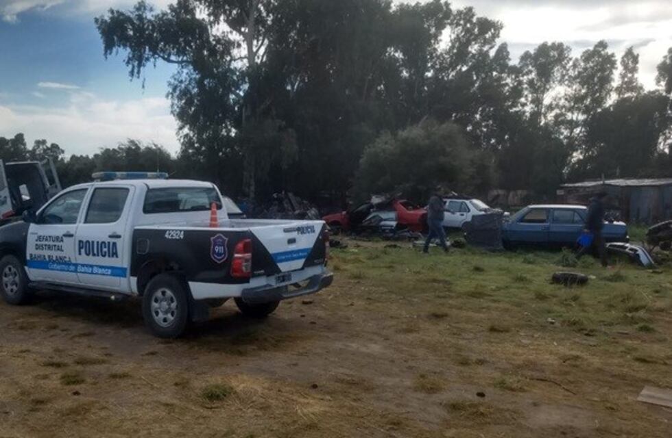 La policía clausuró un taller que funcionaba como desarmadero