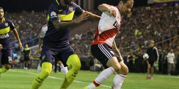 DYN15, MAR DEL PLATA 28/01/2017, BOCA JRS\u002E VS\u002E RIVER PLATE\u002E\r\nFOTO: DYN/JUANA RODRIGUEZ\u002E mar del plata  partidos de verano partido amistoso superclasico futbol futbolistas partido river plate boca juniors