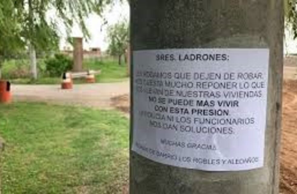 Vecinos de un barrio de Córdoba "ruegan" a ladrones que dejen de robar
