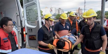 Simulacro de seguridad en el parque Xibi Xibi, en Jujuy