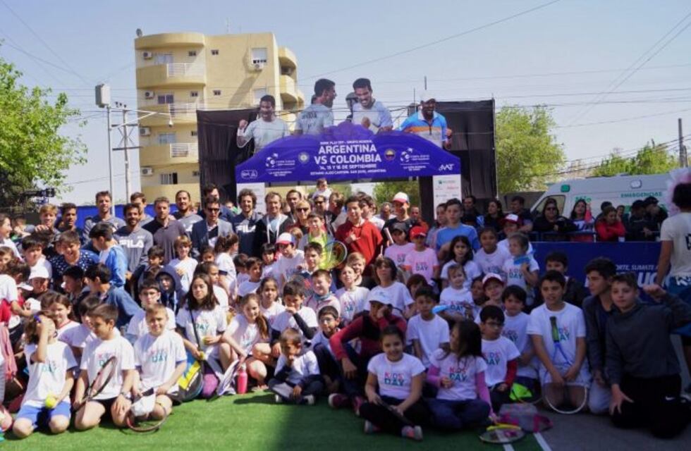Copa Davis: Argentina vivió una mañana inolvidable junto a los chicos