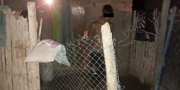 El violento, al momento de ser detenido\u002E