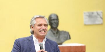 El Presidente Alberto Fernández visitó el lugar donde estuvo detenido Perón en 1945 (Foto: Presidencia)