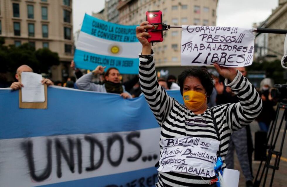 Se realizaron marchas en todo el país en contra de la cuarentena