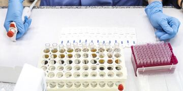 24/04/2020 Imagen de archivo de un trabajador en un laboratorio durante la pandemia de coronavirus\u002E POLITICA Rober Solsona - Europa Press