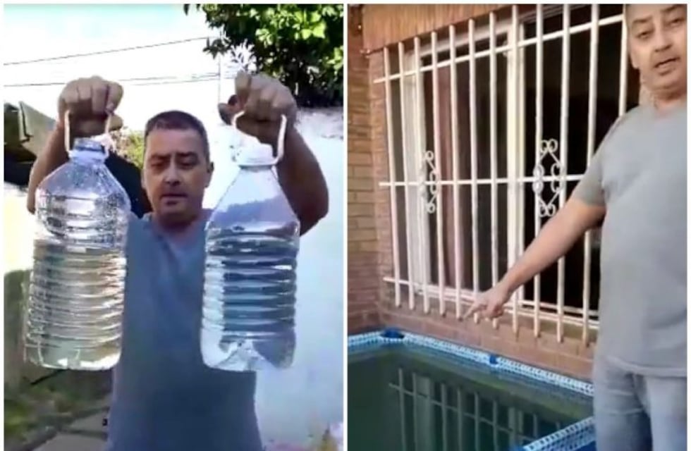 "Esto es lo que toma la gente": un vecino mostró el estado del agua en Carlos Paz y se hizo viral