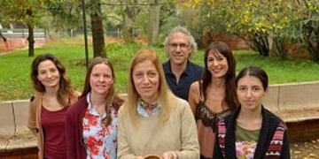Equipo investigador junto al investigador del Conicet, Ferrario