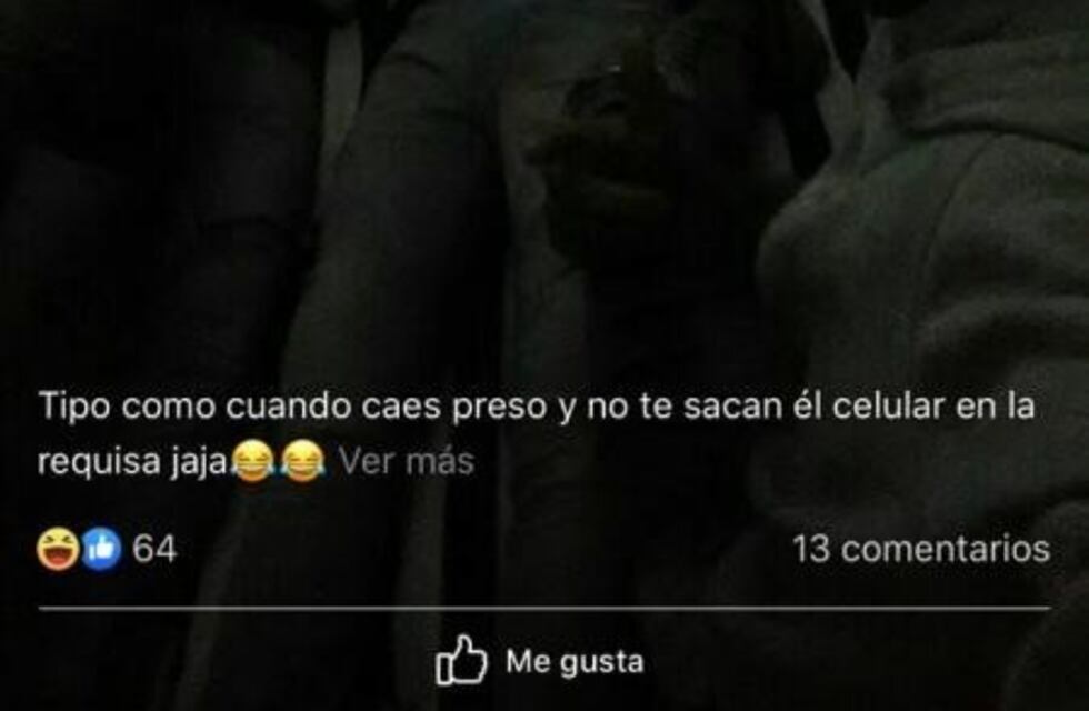 Tres sujetos se burlan de la policía luego de postear mensajes desde la celda