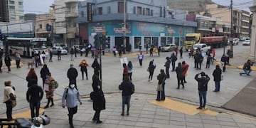 Docentes protestaron en el centro\u002E