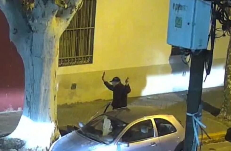 Filmaron la secuencia del robo a bordo de un auto y el arresto del ladrón