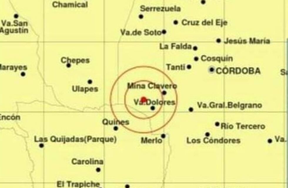 Fuerte sismo en Villa Dolores