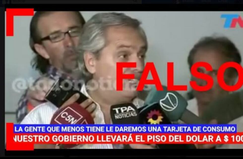 El falso que Alberto Fernández haya dicho: Nuestro gobierno llevará el dólar a un piso de 100