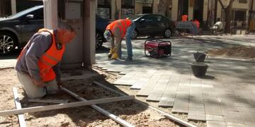 Arreglo de baldosas en Rosario\u002E (Municipio de Rosario)