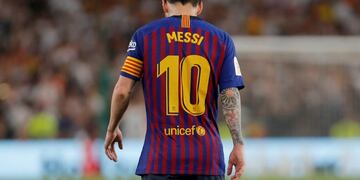 Soccer Football - Copa del Rey - Final - FC Barcelona v Valencia - Estadio Benito Villamarin, Seville, Spain - May 25, 2019 Barcelona's Lionel Messi in action during the match REUTERS/Jon Nazca