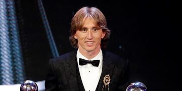 Luka Modric fue elegido mejor jugador del año por la FIFA\u002E Foto: AP\u002E