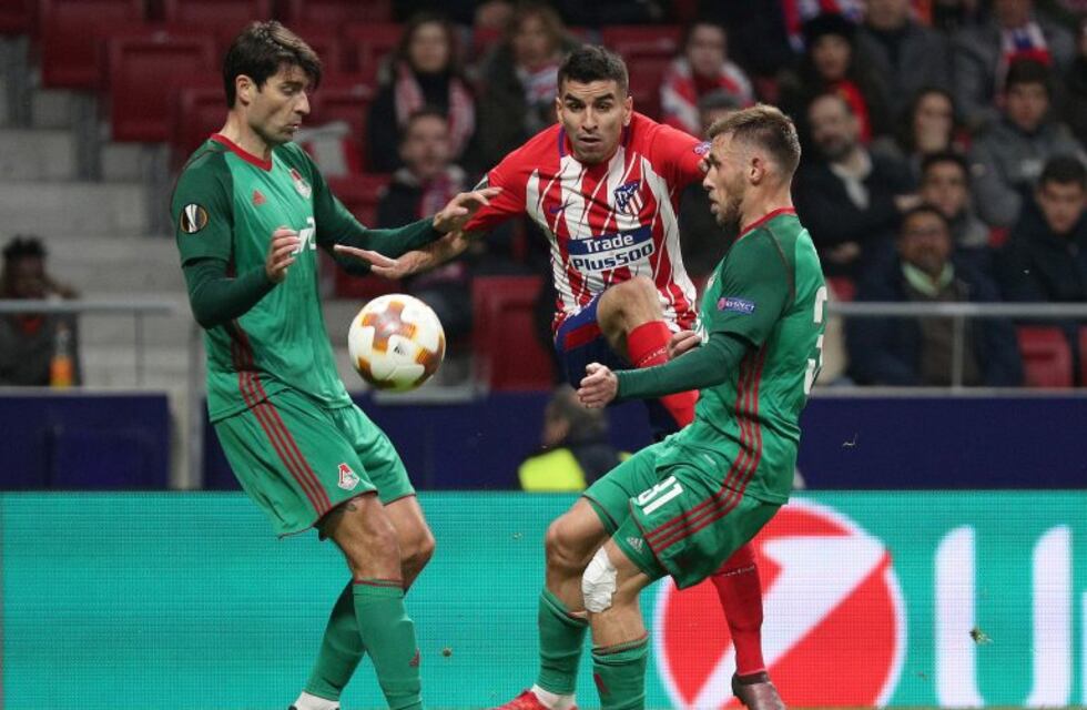 Europa League: el Atlético Madrid goleó 3-0 al Lokomotiv ruso y tiene un pie en cuartos
