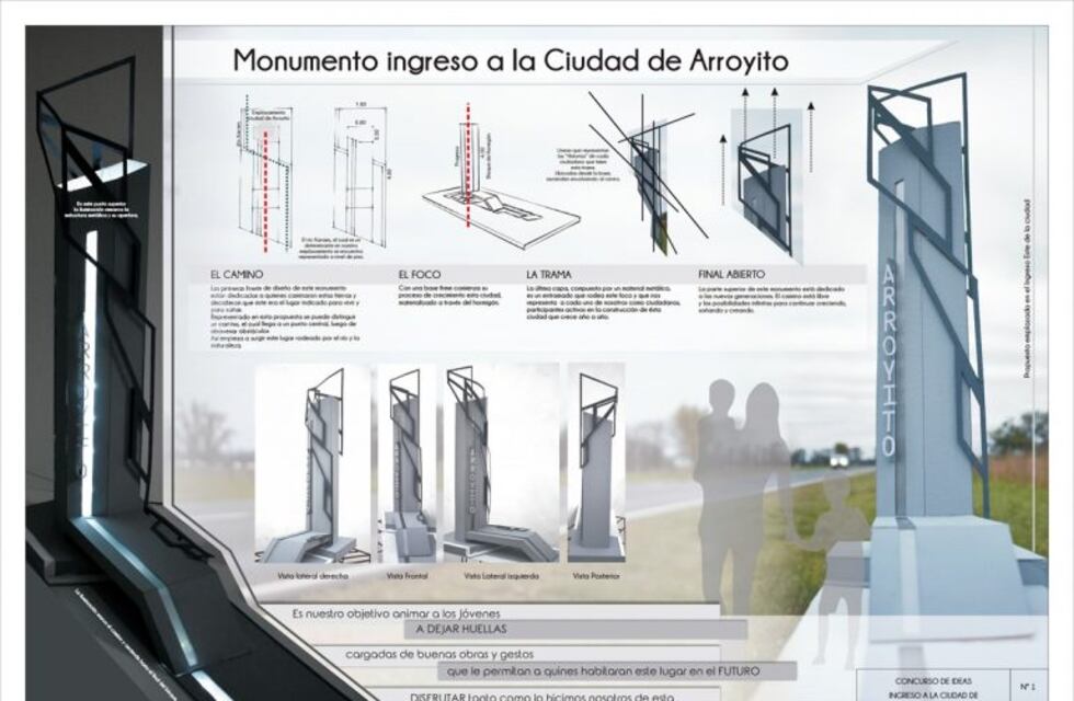 Soledad Aceves ganó el concurso del Monumento Identificatorio de Arroyito