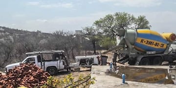 La Calera: construcción cisterna Cuesta Colorada