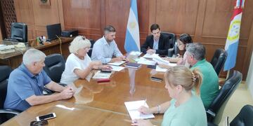 El intendente Leonardo Viotti recibió a la dirigencia de la Sociedad Rural de Rafaela