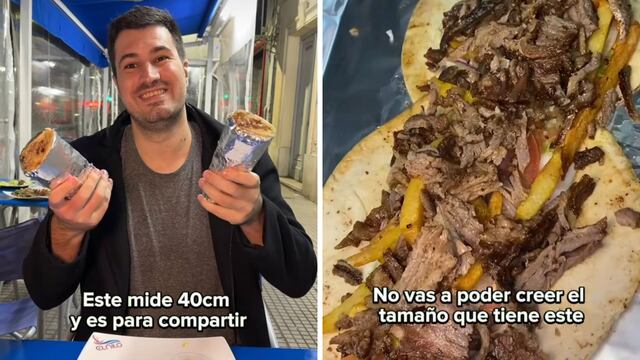 Mostró en dónde comer el shawarma más grande de CABA y su precio abrió debate en las redes.