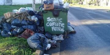 Vecinos de Paraná recolectaron la basura tras la suspensión del servicio