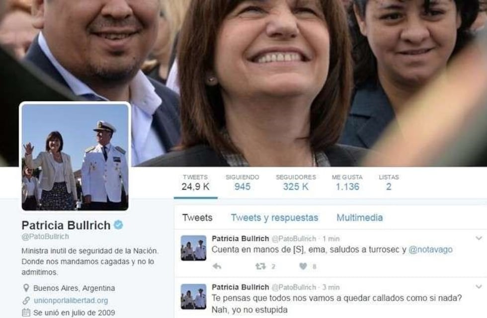 Detuvieron a dos personas por el hackeo de la cuenta de Patricia Bullrich