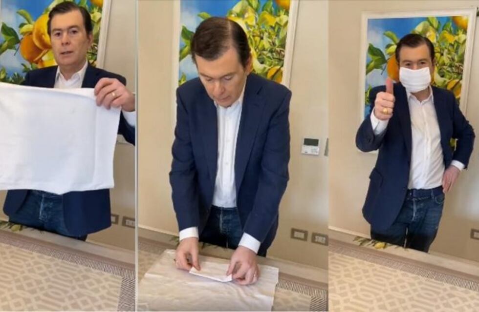 El gobernador Zamora enseñó a través de sus redes a hacer un barbijo casero