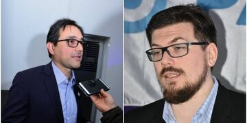 Adrián Bogado, diputado provincial del justicialismo y el titular del PAMI Formosa, Iván Kaluk, hombre del radicalismo, se unen para disputarle la Gobernación a Gildo Insfrán en las próximas elecciones de junio\u002E (Fotomontaje: Diario La Mañana)