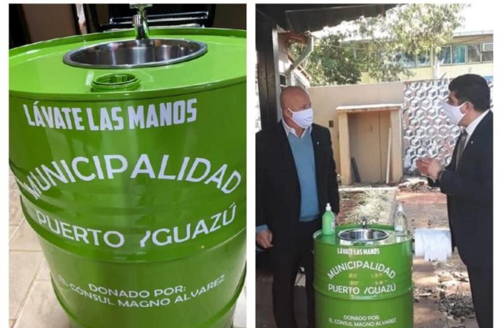 Paraguay donó tambores higiénicos a instituciones de Iguazú