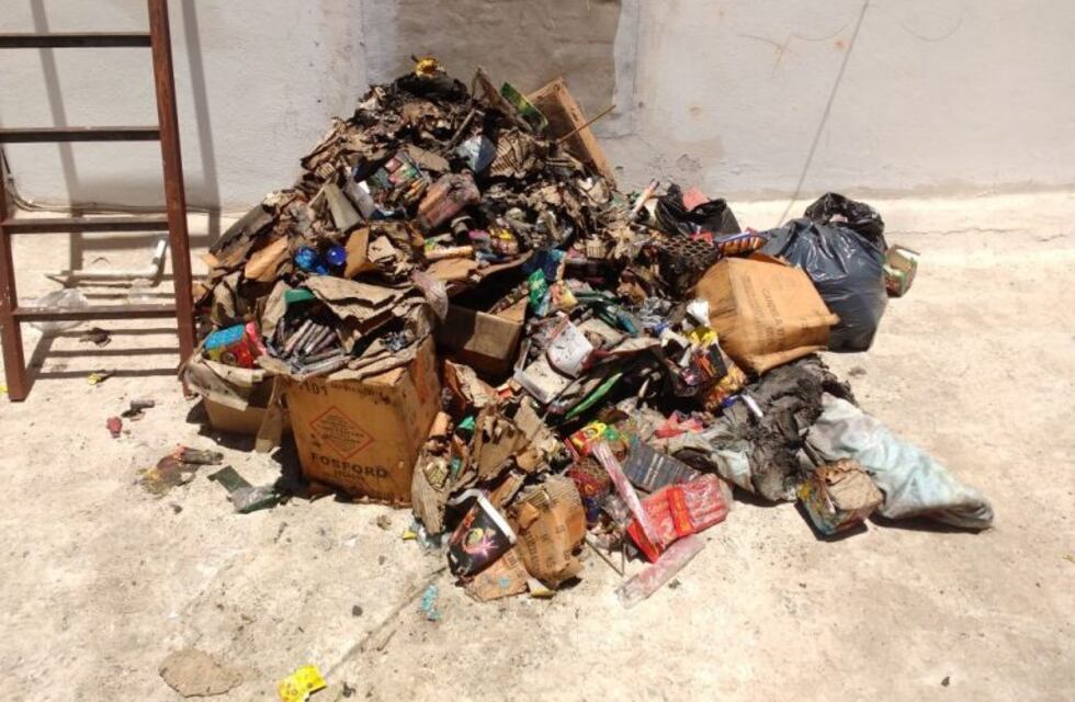 Secuestraron 150 kilos de pirotectnia