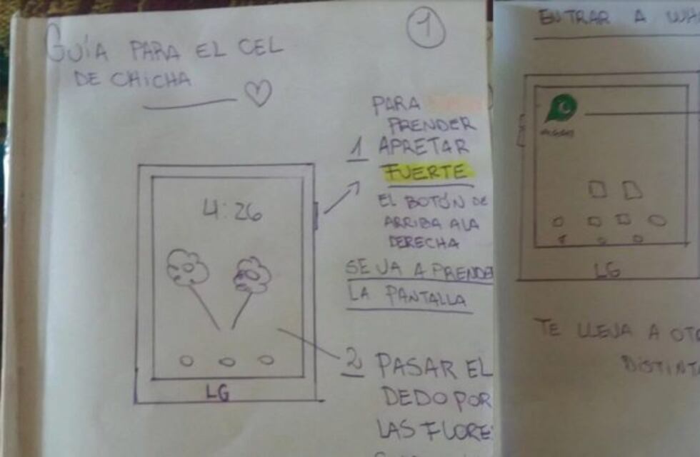 El tierno tutorial que le hizo a su abuela para que mande audios de WhatsApp