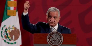 El presidente mexicano, Andrés Manuel López Obrador, habla durante una conferencia de prensa en el Palacio Nacional. (Foto: Juan Boites/El Universal via ZUMA Wire/dpa)