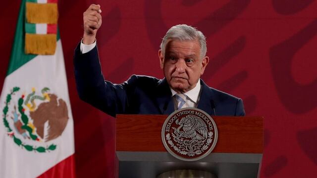 El presidente mexicano, Andrés Manuel López Obrador, habla durante una conferencia de prensa en el Palacio Nacional. (Foto: Juan Boites/El Universal via ZUMA Wire/dpa)