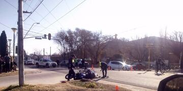 El choque fue frente al autoservicio \