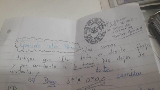 La carta al Ratón Pérez que emocionó a todo un colegio\u002E