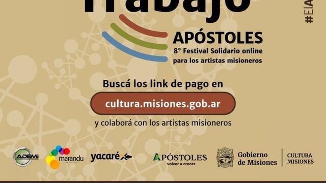 Apóstoles tendrá su festival Cultura X Trabajo este viernes