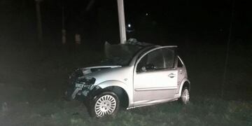 El auto que chocó en Alta Gracia\u002E