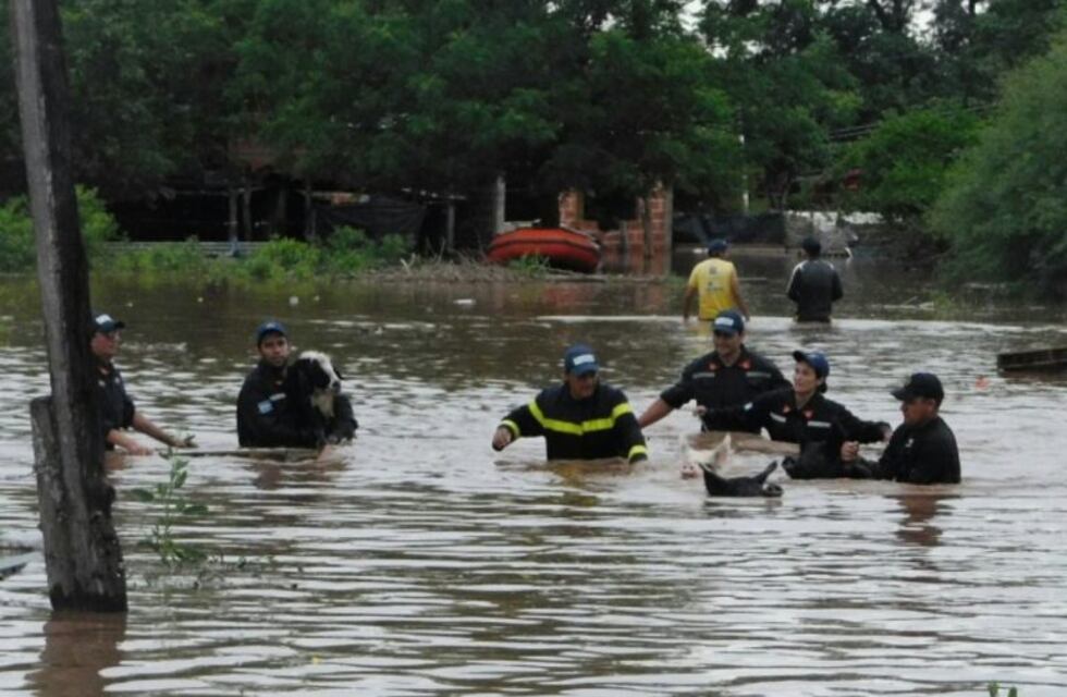 Evacuaron a 400 personas por las fuertes lluvias en Apolinario Saravia