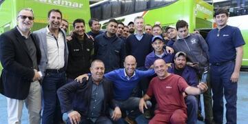 Vía Bariloche con visita de Mauricio Macri cuando era presidente, junto al ministro Guillermo Dietrich\u002E