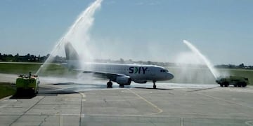 Llegó el primer avión de Sky a Rosario