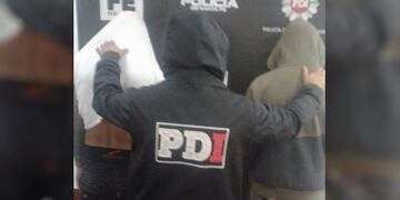 La policía capturó a Burgos y a Núñez el último domingo\u002E (PDI)