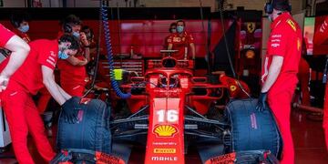 Ensayo de Ferrari en Mugello, preparándose para el inicio del calendario 2020 de F1, postergado por la pandemia de coronavirus\u002E