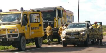 Brigadistas de Mendoza colaboran con San Luis