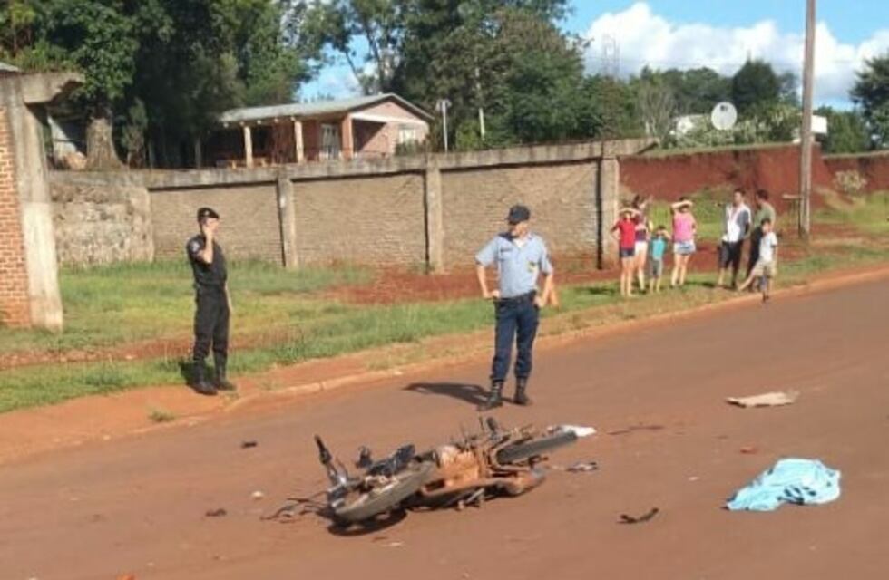 San Vicente: motociclista herido tras impactar detrás de un camión