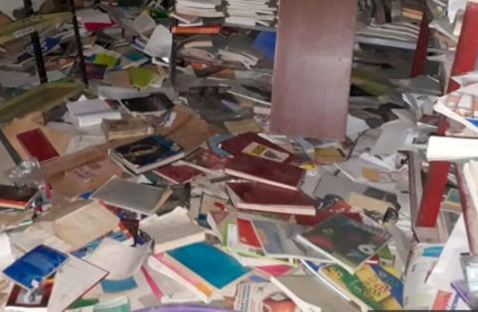 Vandalismo en su máxima expresión: destruyeron la biblioteca municipal de Malagueño