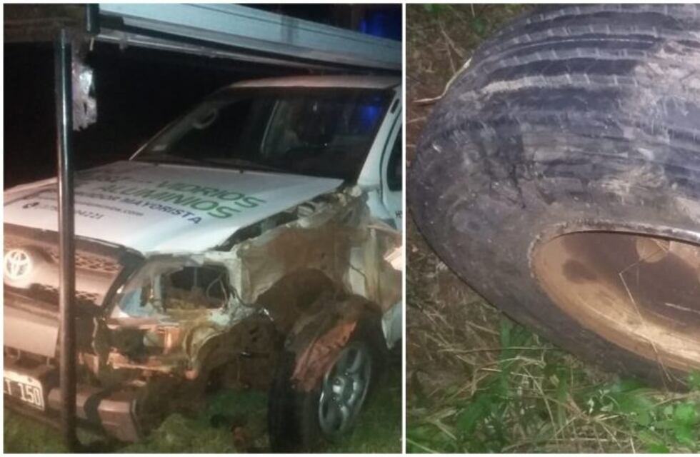 Perdió una rueda en plena Ruta 12 y de milagro no desató una tragedia