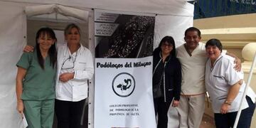 Ana María Zapata, los pies de los peregrinos\u002E (Gentileza de Ana María Zapata)