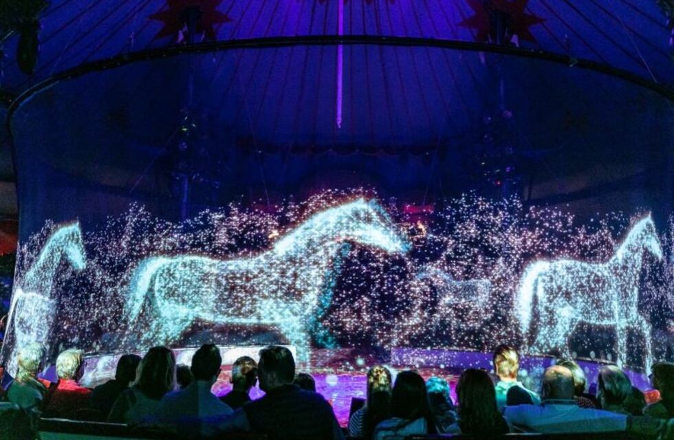 Sin crueldad: un circo alemán decidió reemplazar a los animales por hologramas brillantes