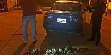 Campo Viera: lo detuvieron por robar los plantines de la rotonda