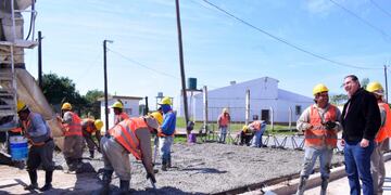El intendente supervisó las obras de pavimentación